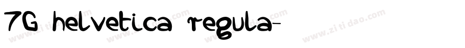 7G helvetica regula字体转换